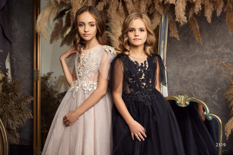 L2319  Cappuccino Black Prom Dress for 8th Grade