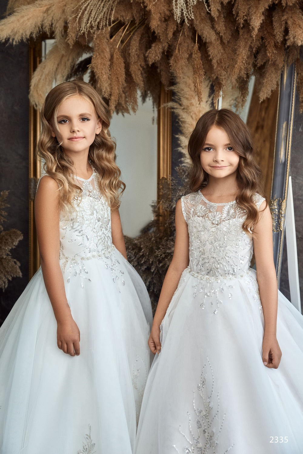 Flower Girl Dresses: Ivory Tulle Special Occasion Dress - Mia Bambina Boutique