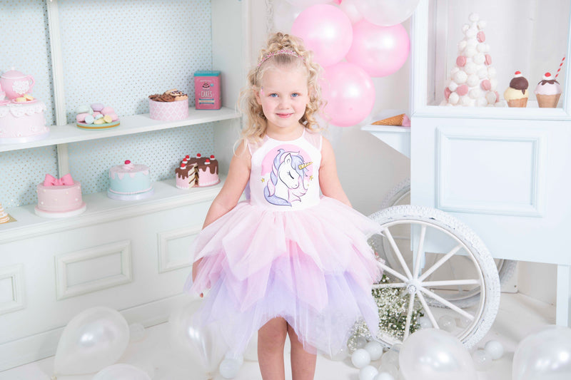 Unicorn Birthday Dress for Little Girls