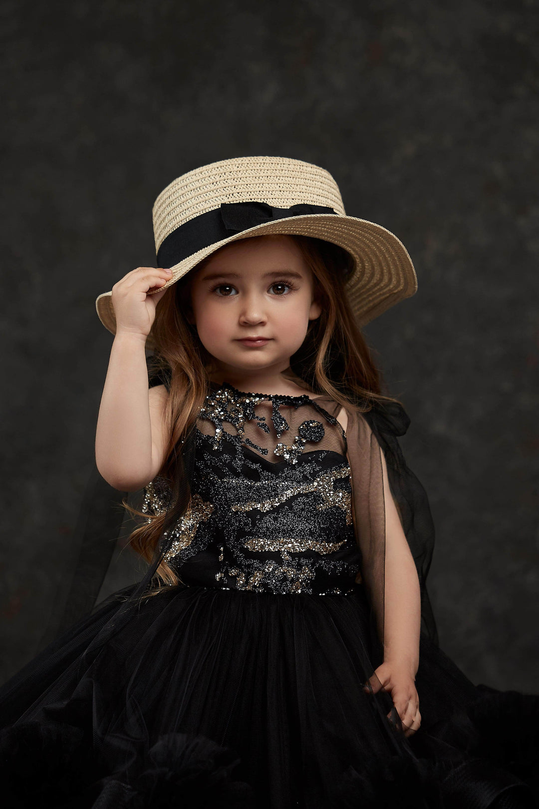 Buy Toddler Black Tie-Strap Little Girl Dress