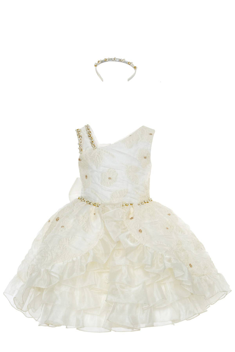Birthday Dresses: Michelle Knee length Lace Dress - Mia Bambina Boutique
