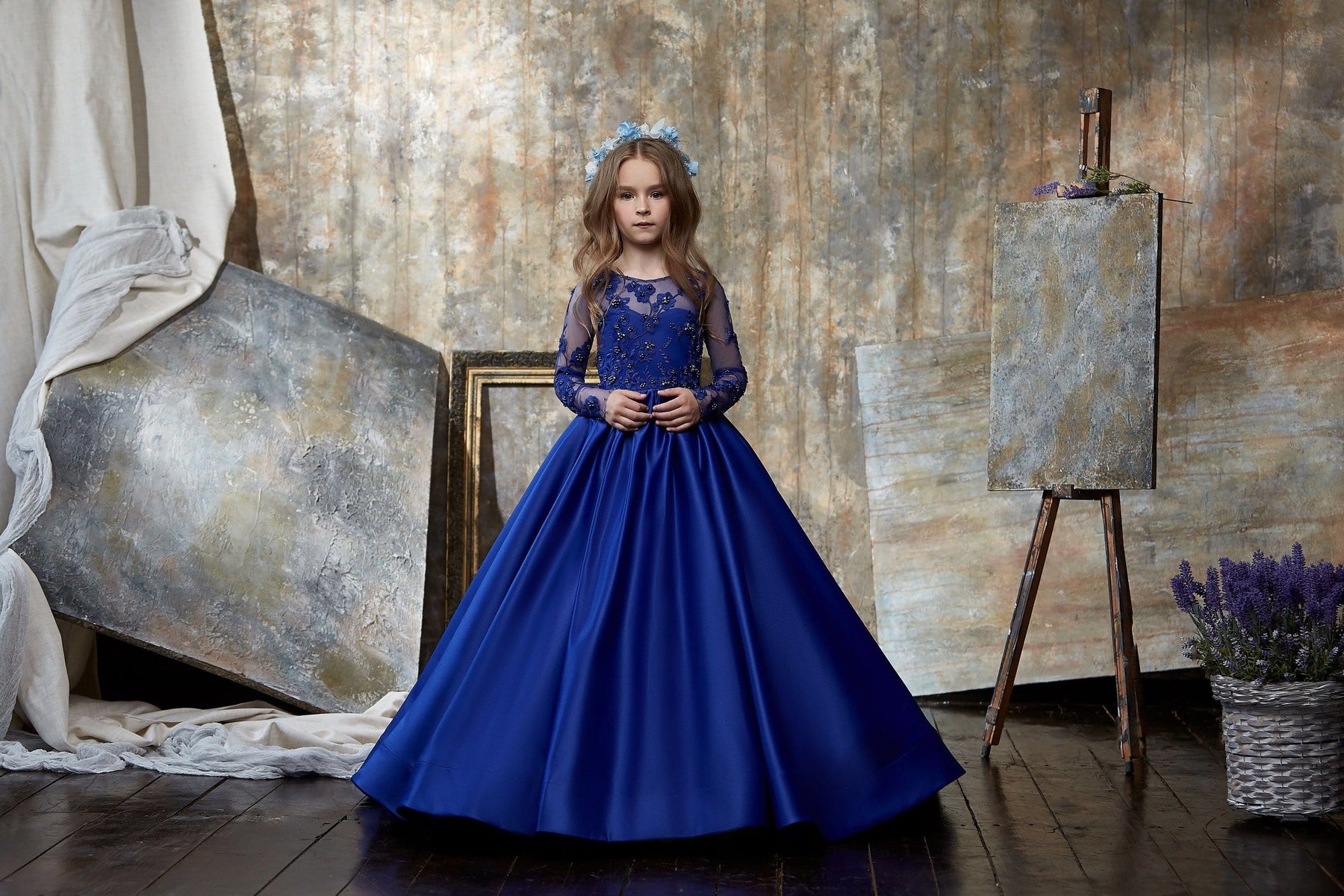 Royal Blue Ballgown Dress for Little Girls Royal Blue Ballgown Dress for Little Girls