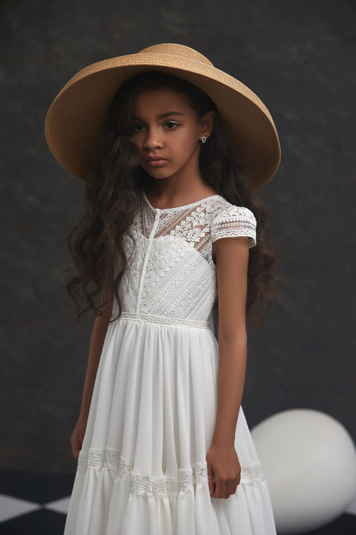 Destination Wedding Boho Flower Girl Lace Dress Destination Wedding Boho Flower Girl Lace Dress