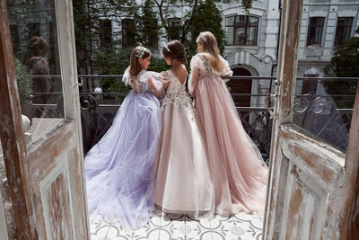 Long Sleeve Tulle and Lace Flowergirl Dress