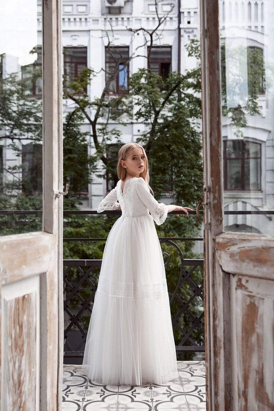 Vintage Lace First Holy Communion Dress Size 12 / Ivory