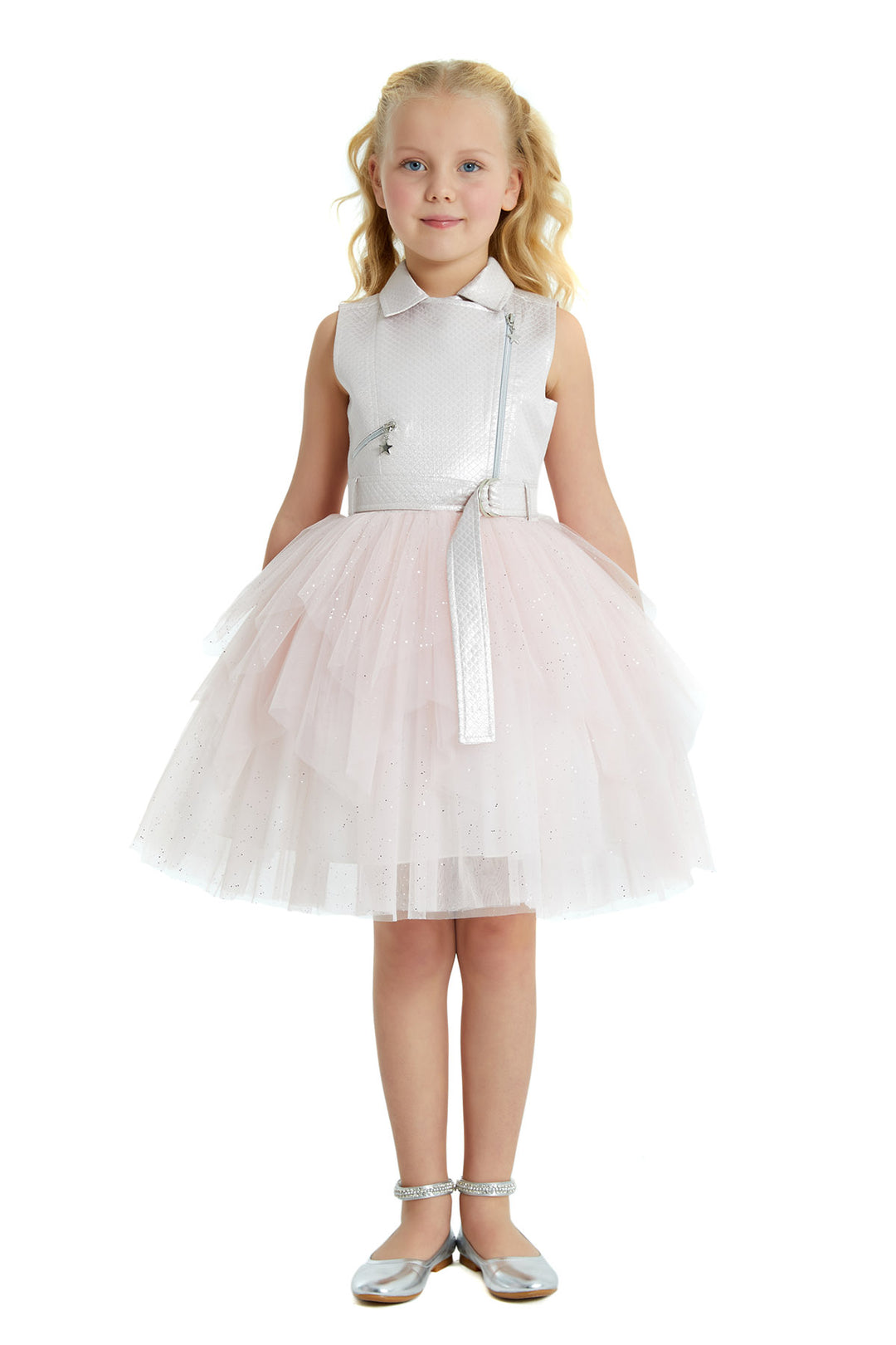 open lace back dress Buy Stylish Big Girls' Belted Vest Party Dress