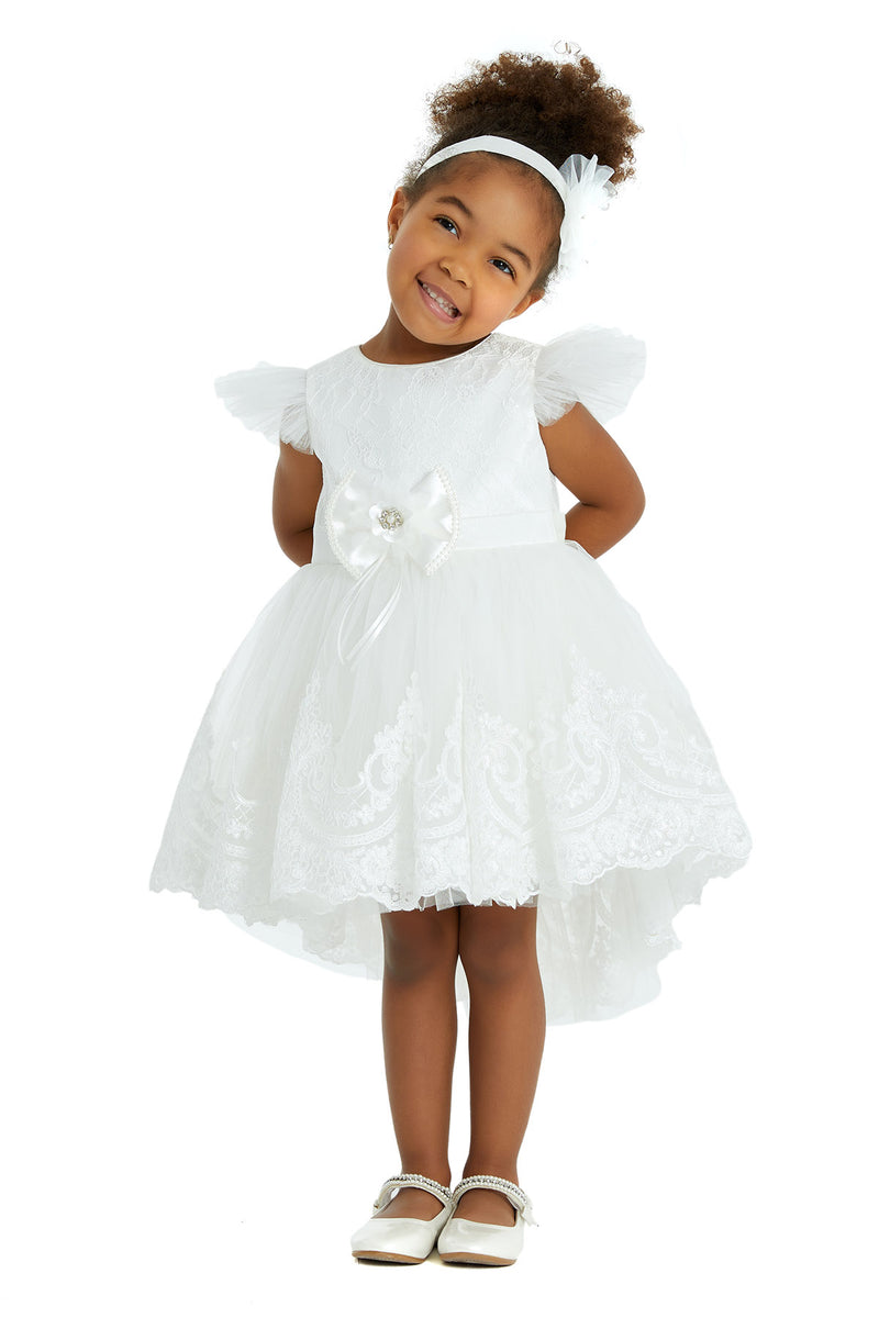 Camila - Baby Girl Baptism Dress in Size 6-18 Months/Ivory