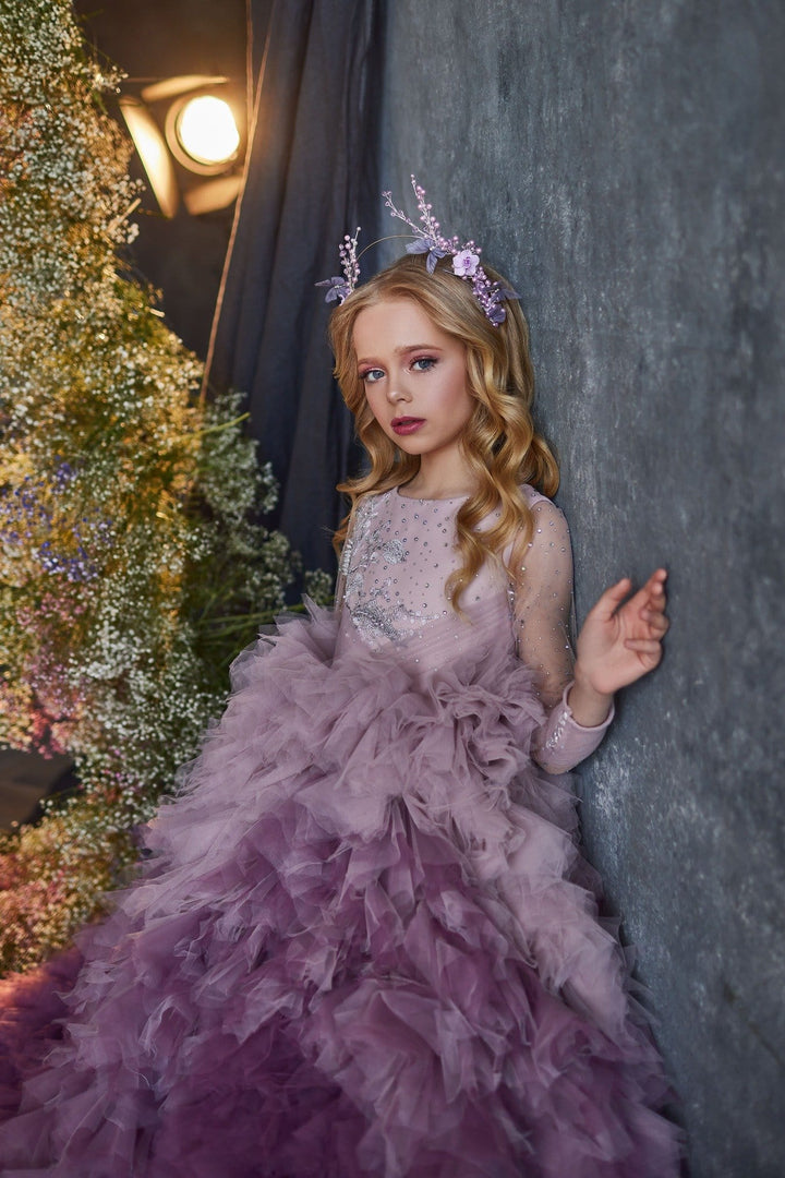 3214 Unconventional Ombre Tulle Dress for Girls Pre Order Size 7 8
