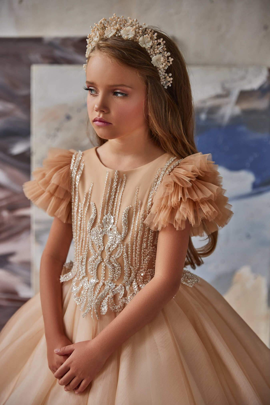 Peach Dresses For Flower Girls 3216 Luxurious Peach Flower Girl Dress Peach Dresses For Flower Girls 3216 Luxurious Peach Flower Girl Dress