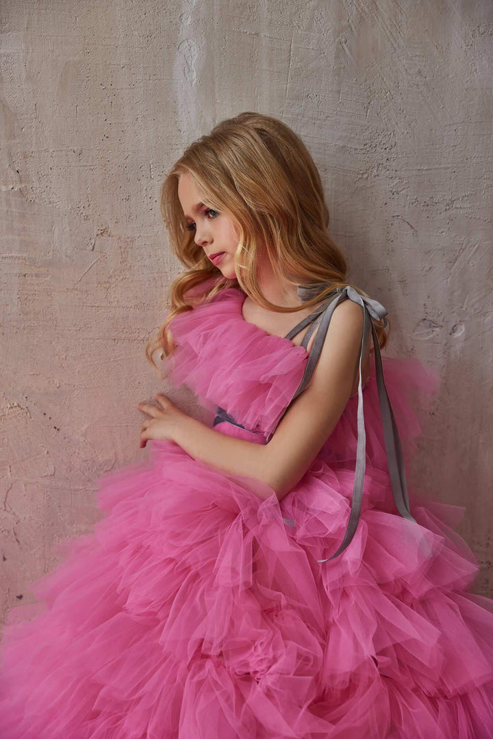 strapless open back dress 3240 One-Shoulder Ruffled Dress Custom Size