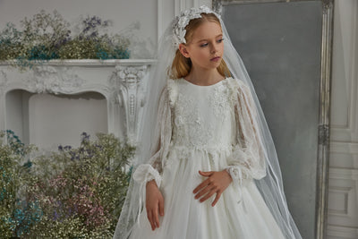 Modern Holy Communion Dress with Train