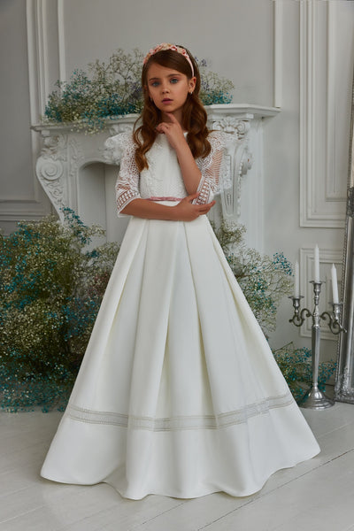 Traditional Communion Dress with Frill Detail
