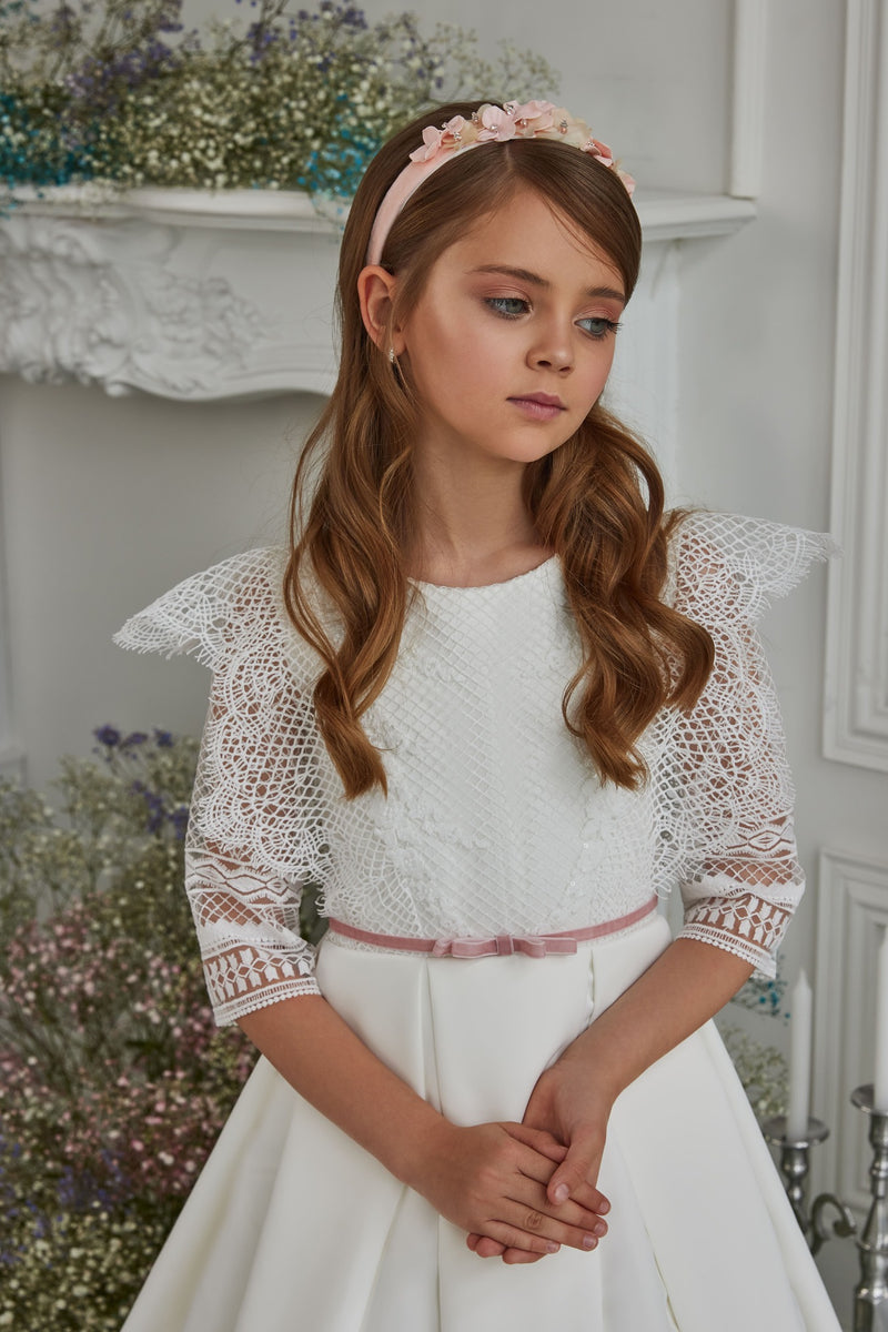 Traditional Communion Dress with Frill Detail