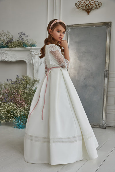 Traditional Communion Dress with Frill Detail