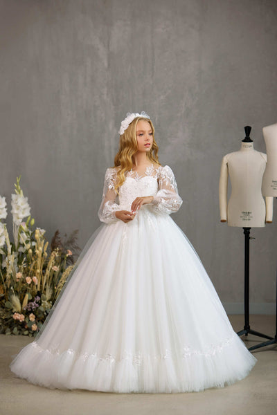 Ivory Ball Gown First Holy Communion Dress(FGD347)