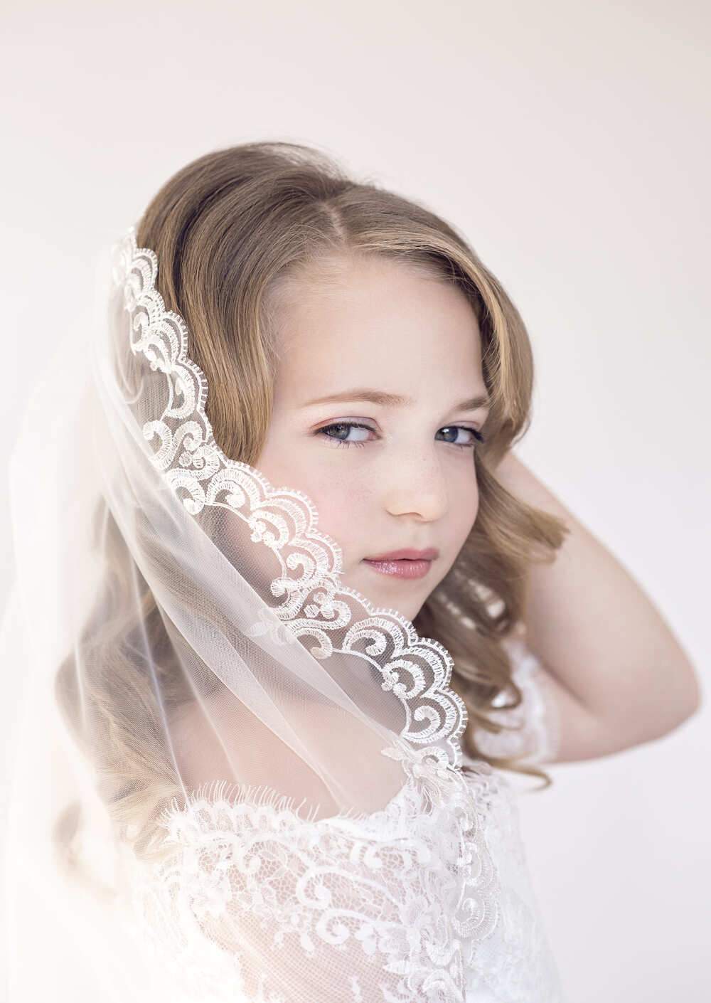 Camila First Communion Veil for Girls - Mia Bambina Boutique