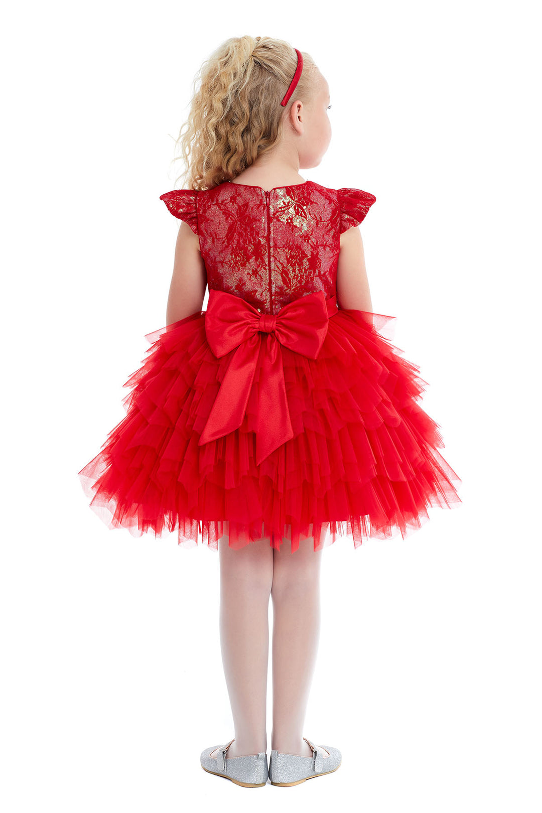 white christmas dresses Girls Red Dress Hi-Low Style 6 Years / Red