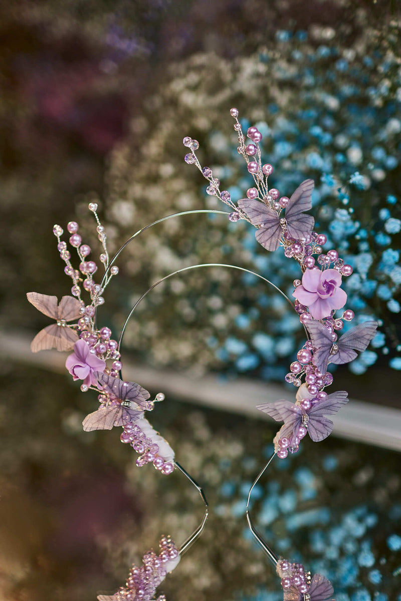 Meadow Hairband with Butterflies