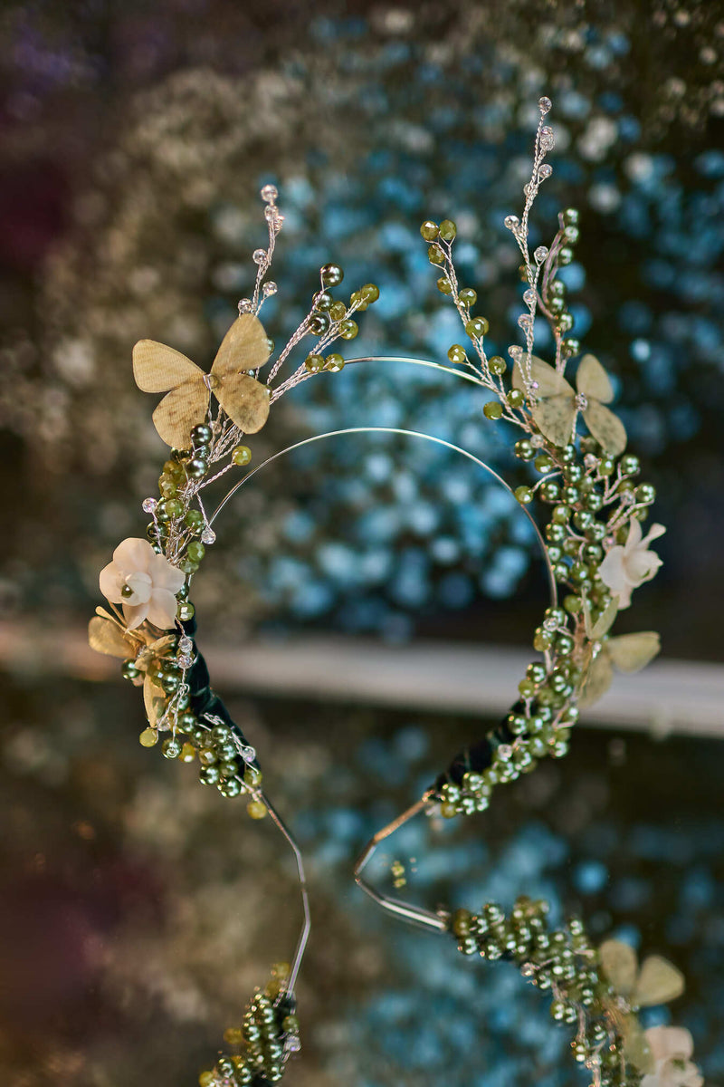 Meadow Hairband with Butterflies