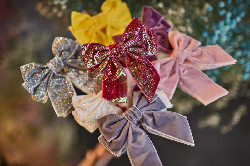 Velvet Hair Bow Clip