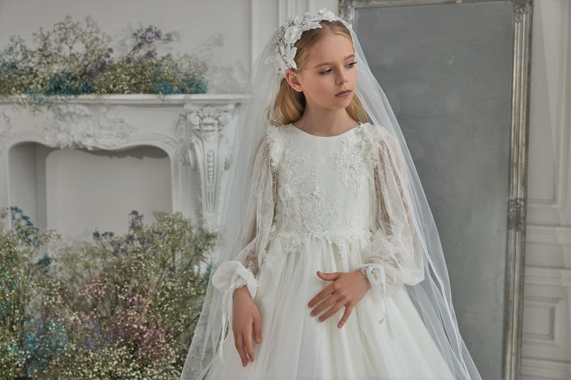 Long Veil for Communion - Mia Bambina Boutique