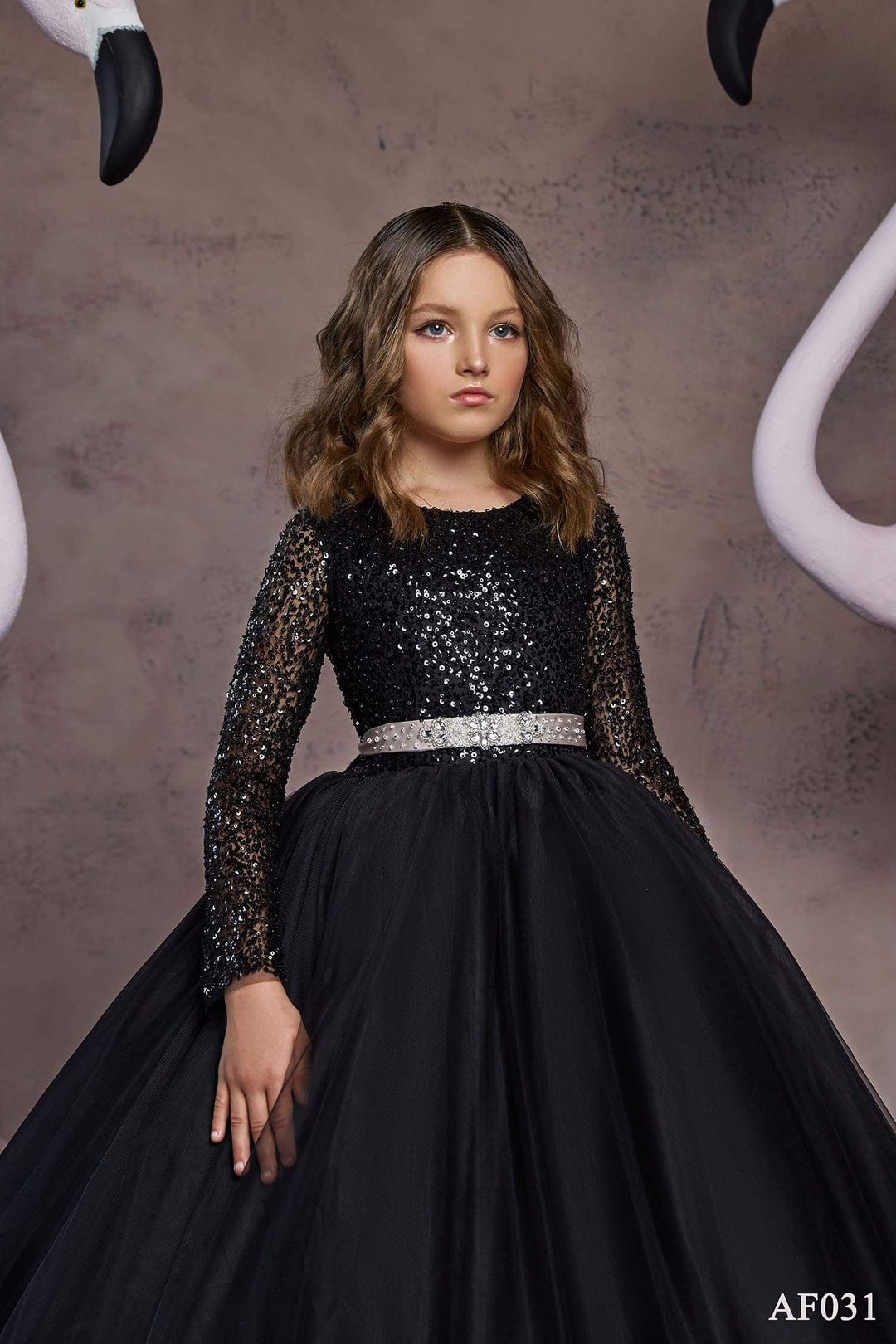 chinese dress ladies Holly Black Girl Prom Gown 0-3 Months main image 1