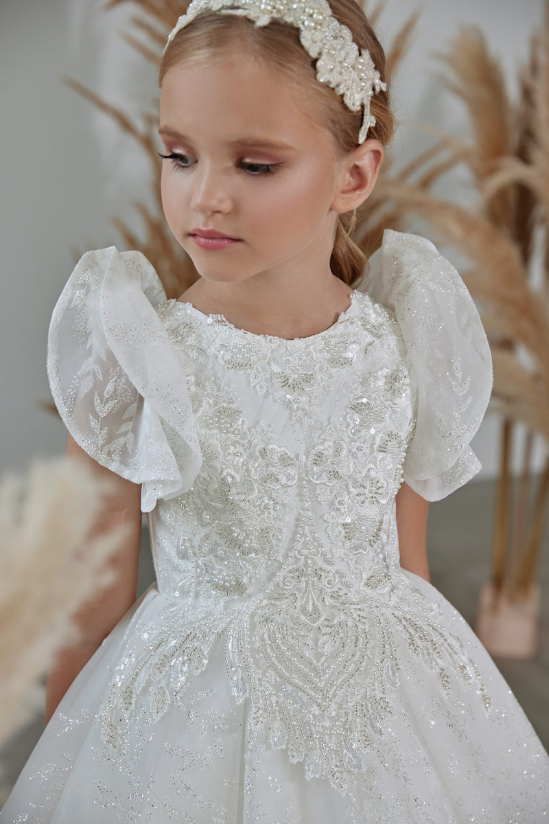 Girls Shimmering Tulle Dress for Special Occasions