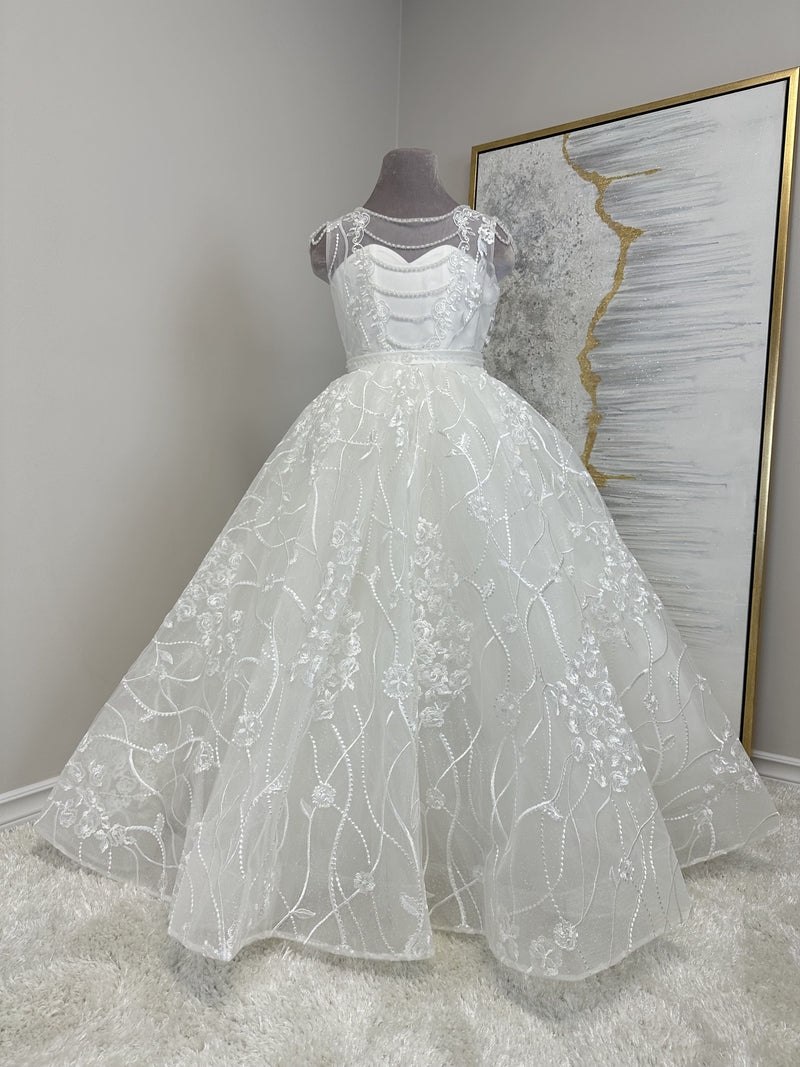 AF015 Lace Communion Dress