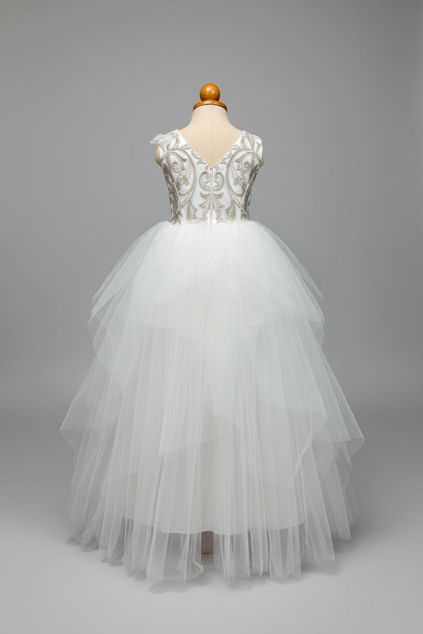 Baptism Dress: Addie - Girls Baptism Dress - Mia Bambina Boutique