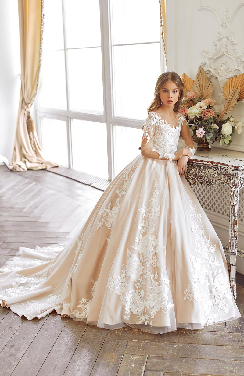 ANNE Ball Gown First Communion Baptism Dress