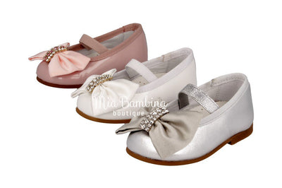 Baby Girl Ballerina Patent Shoes with Bows