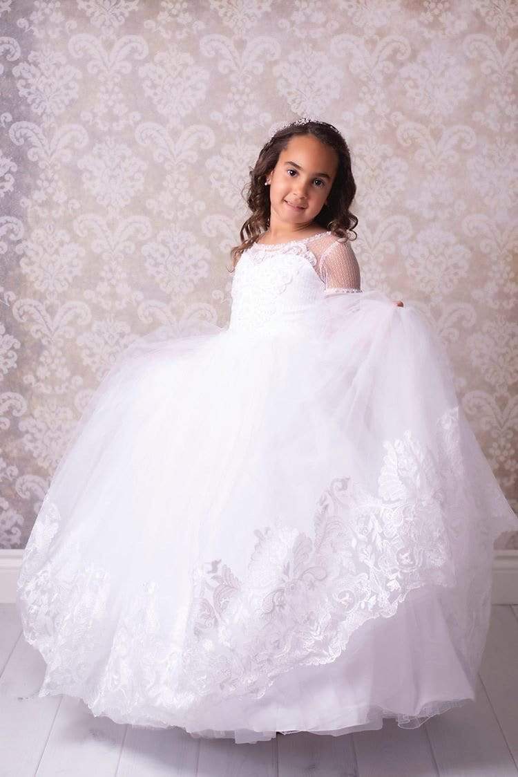 Columbus First Communion Dress for Girls - Mia Bambina Boutique