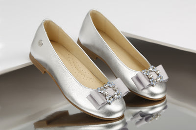 Classic Communion Ballerina Flats with a Bow