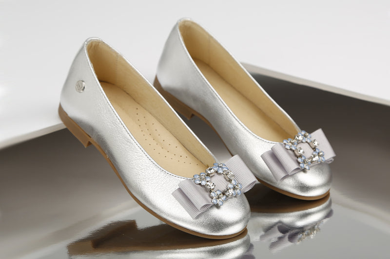 Classic Communion Ballerina Flats with a Bow