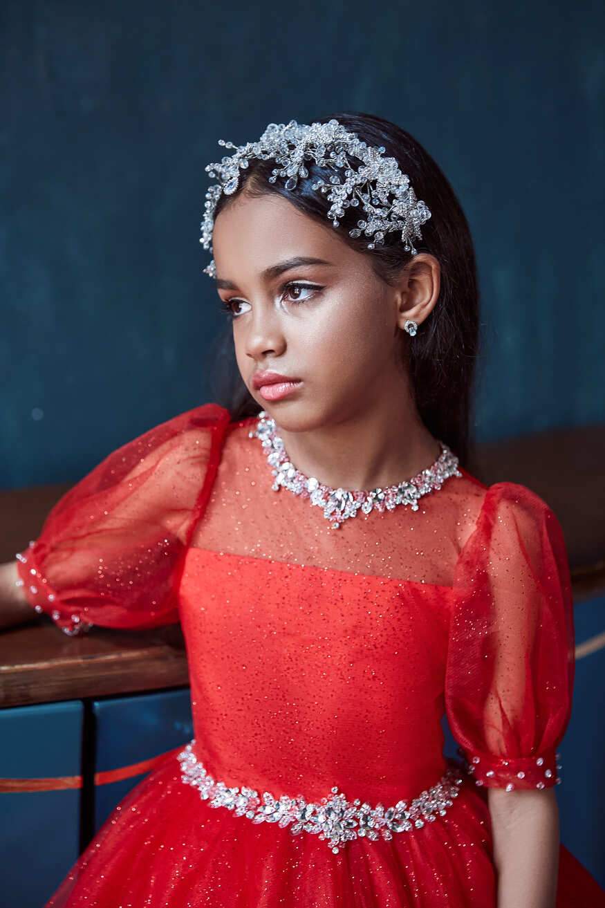 Elegant Christmas Party Dresses for Girls – Sparkling Ball Gown