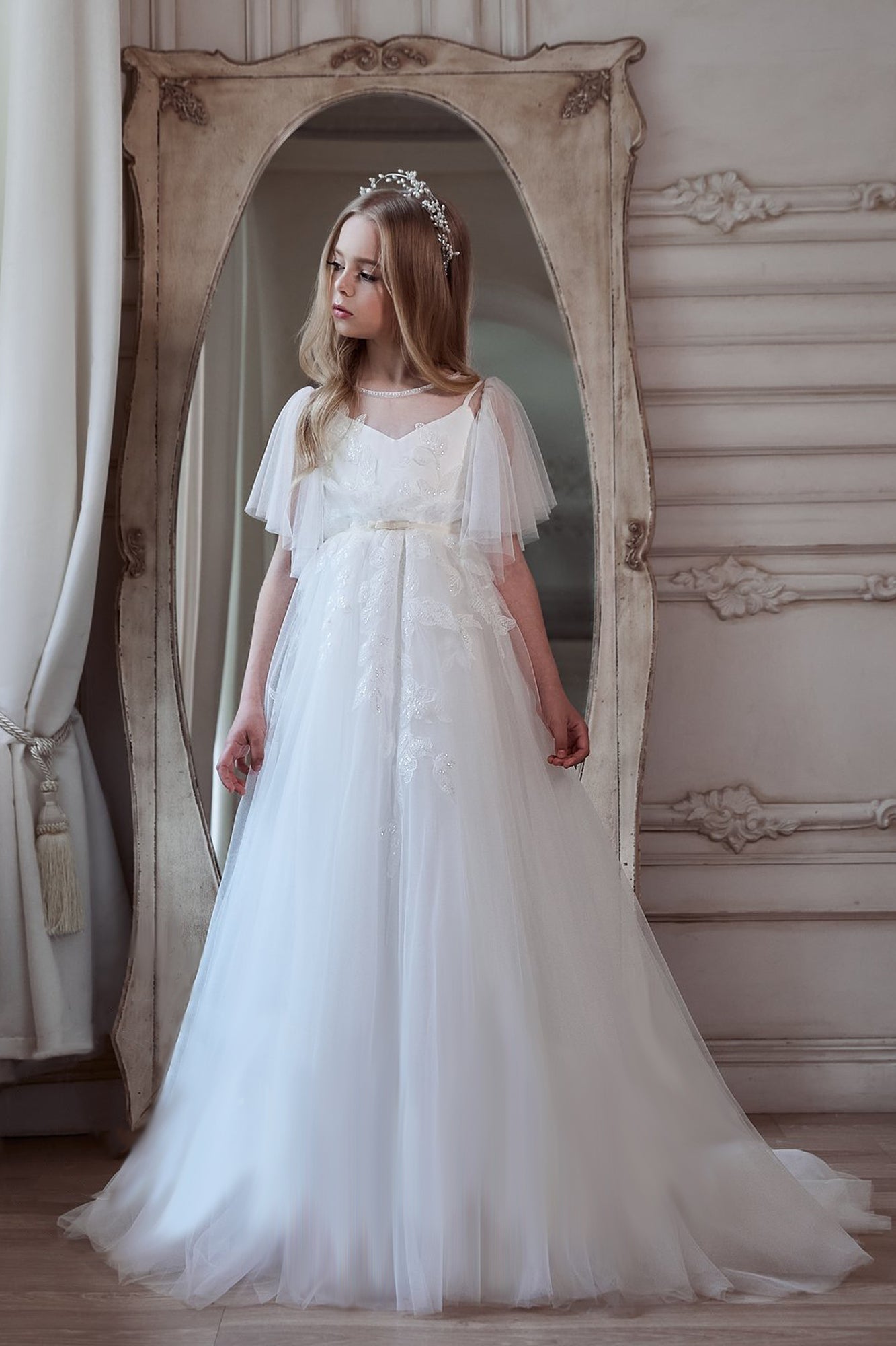 Tulle Communion Dress for Girls