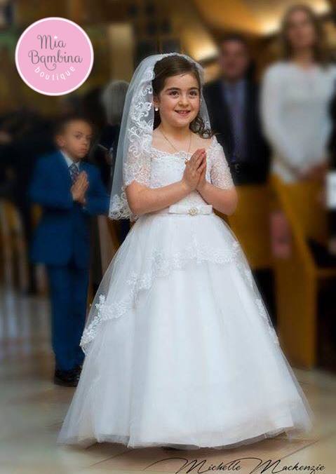 Francesca First Communion Veil for Girls – Mia Bambina Boutique