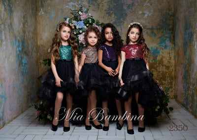 Hi-Low Sequin Embellished Quinceanera Dress - Mia Bambina Boutique