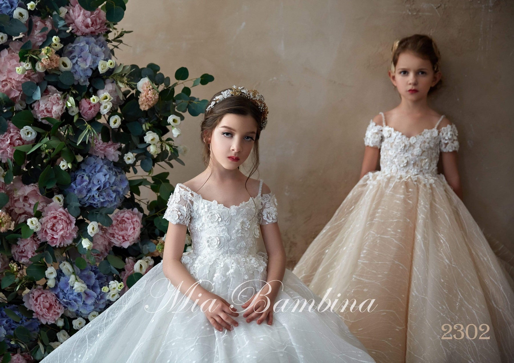 Off the shoulder flower girl dress sales