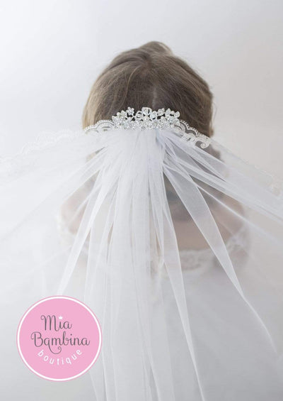 Lucia First Communion Veil for Girls - Mia Bambina Boutique