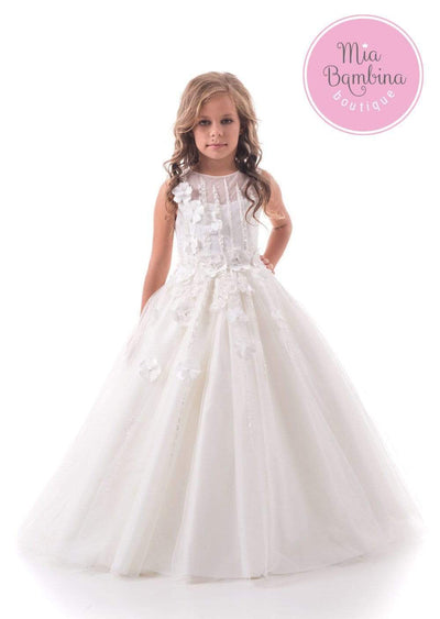 Magnolia Ivory Flower Girl Dress - Mia Bambina Boutique