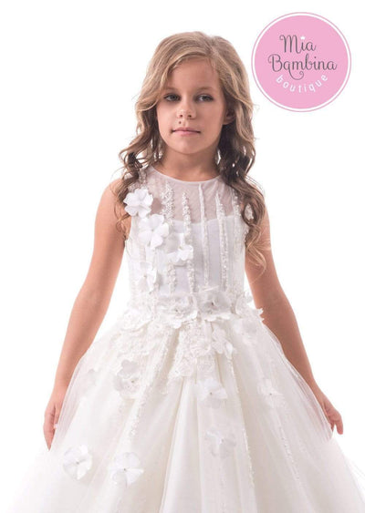 Magnolia Ivory Flower Girl Dress - Mia Bambina Boutique