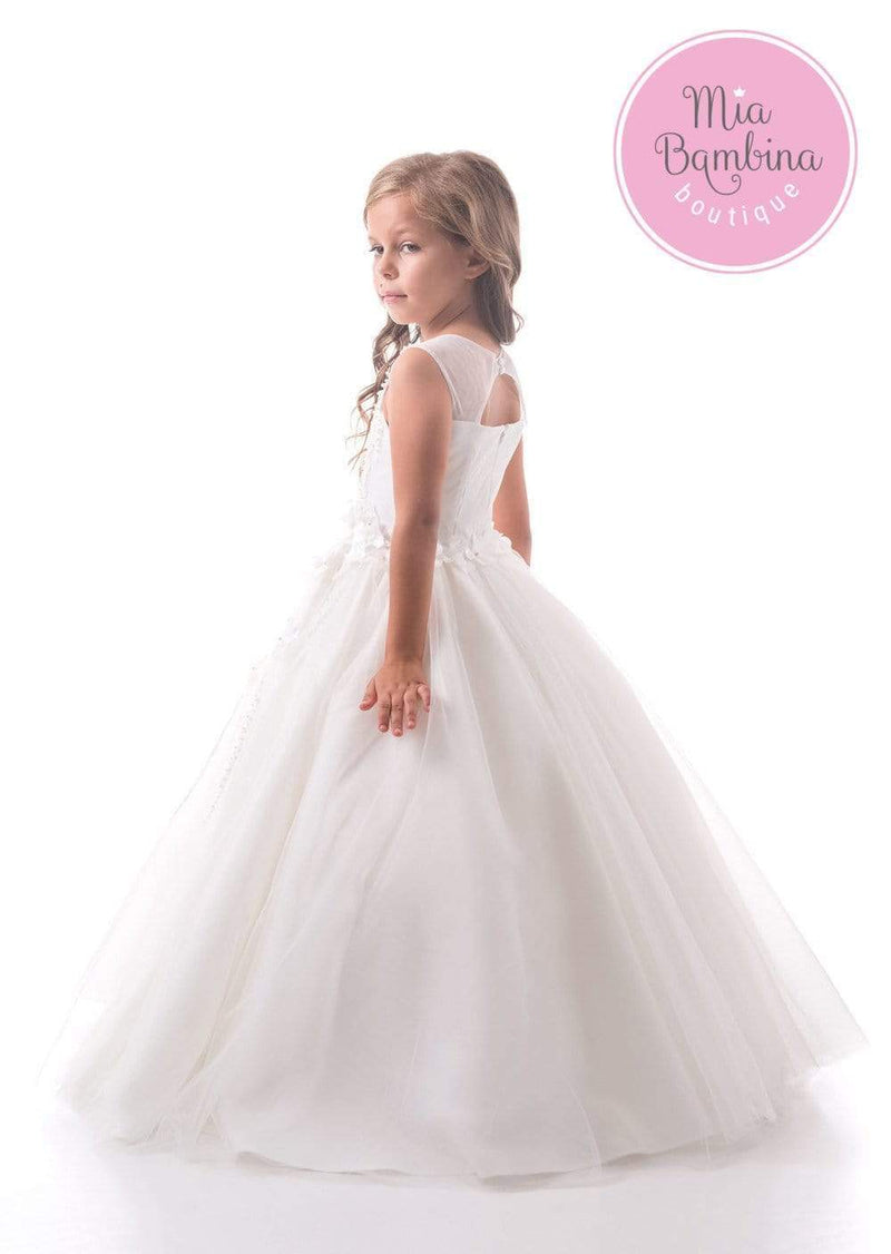 Magnolia Ivory Flower Girl Dress - Mia Bambina Boutique