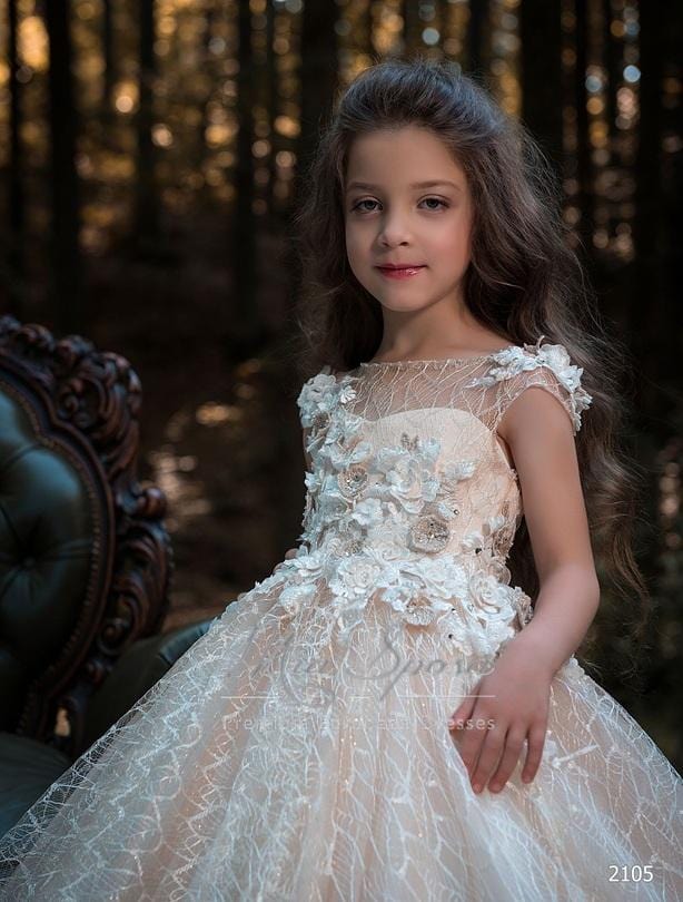 flower applique glitter embroidery mesh kids dress gk110 Aruba Cobalt Tulip Jacquard Size chart Size CN/US:M / 4~6 Navy Dress Gold Shoes