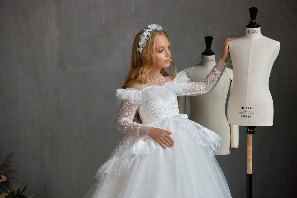 Wedding Lace Flower Girl Dresses | Mia Bambina Boutique