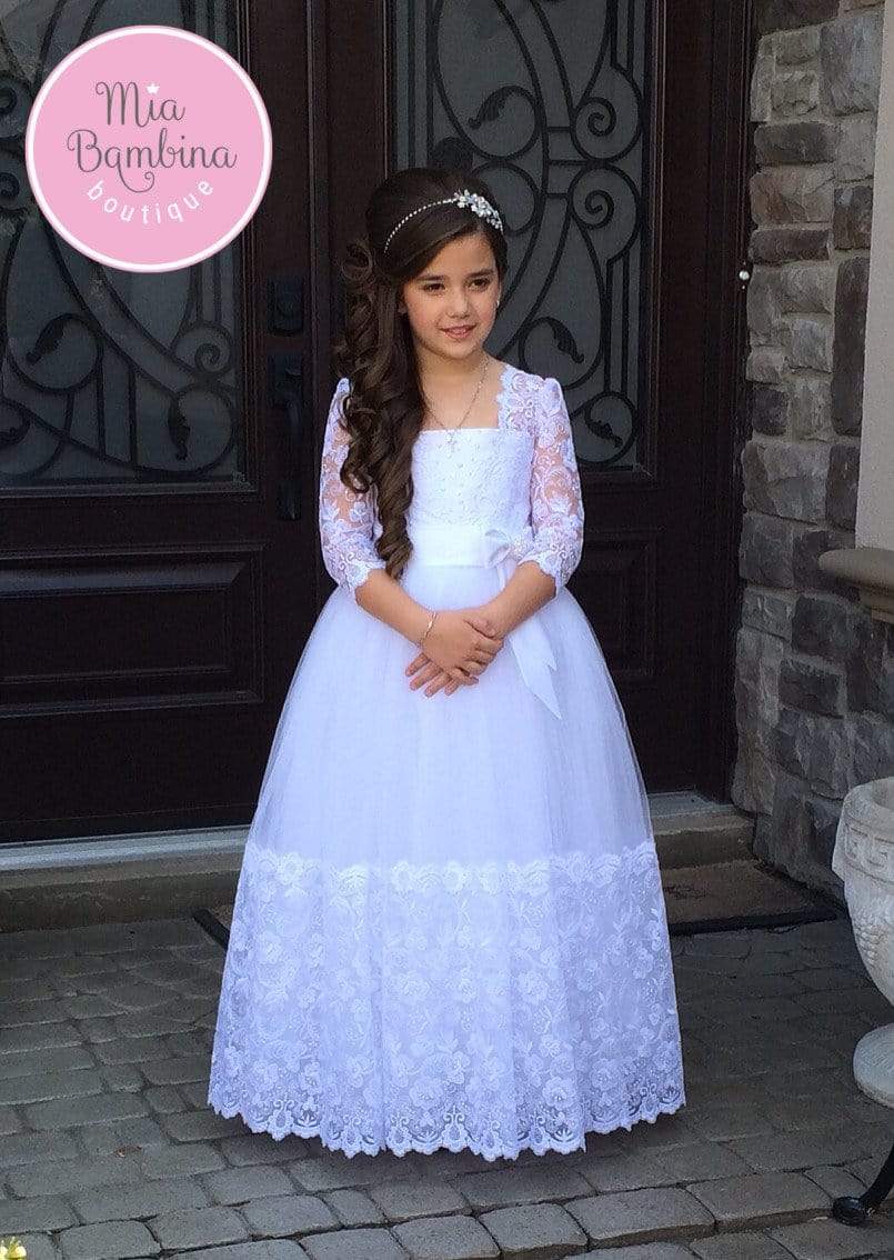 1st Communion Dresses with Sleeves | Mia Bambina Boutique 1st Communion Dresses with Sleeves | Mia Bambina Boutique