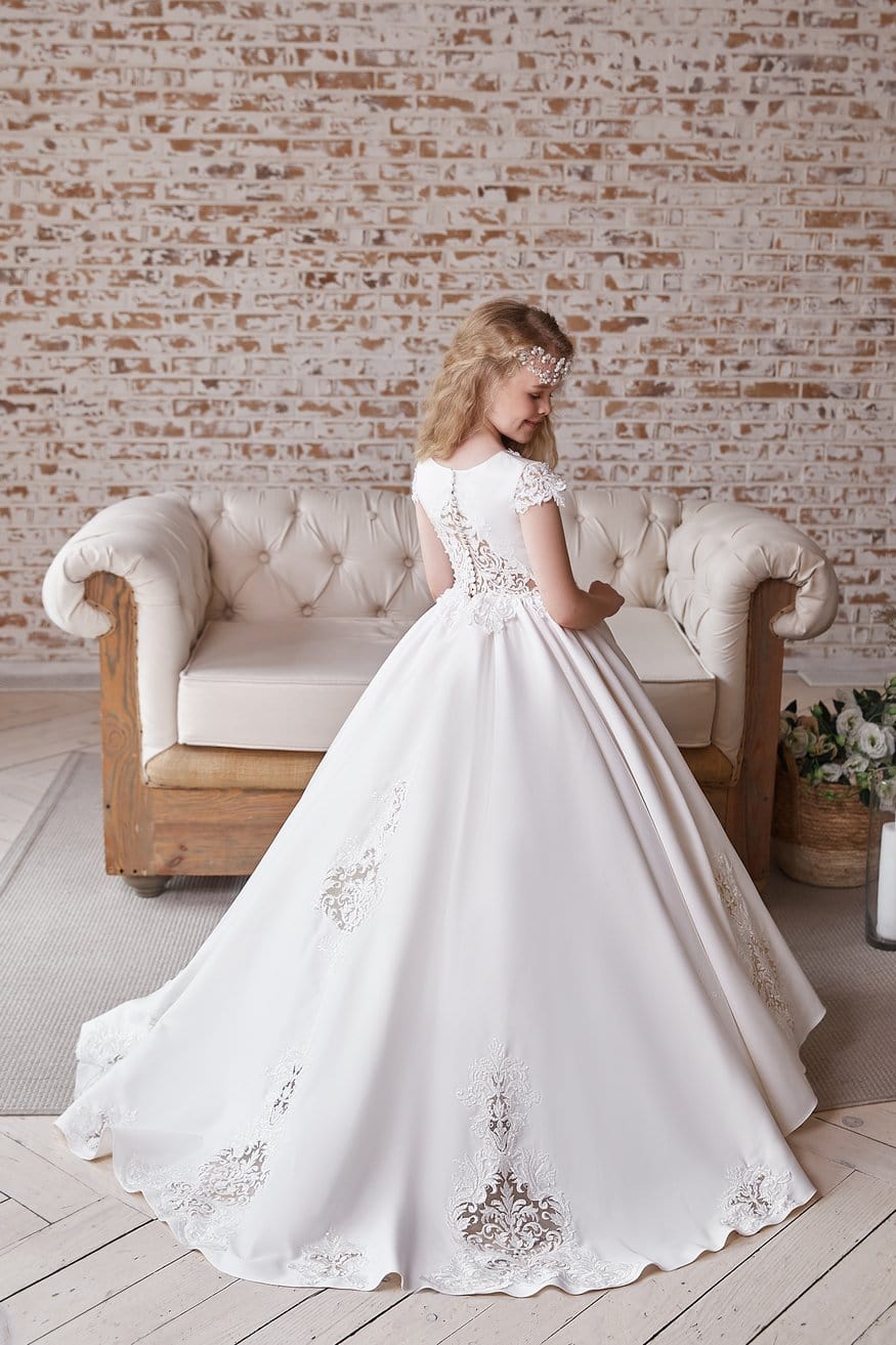 girls white bridesmaid dress Flower Girl Dresses Off the Shoulder Straps Select Shirt Size:XL wedding gowns near me You can use this