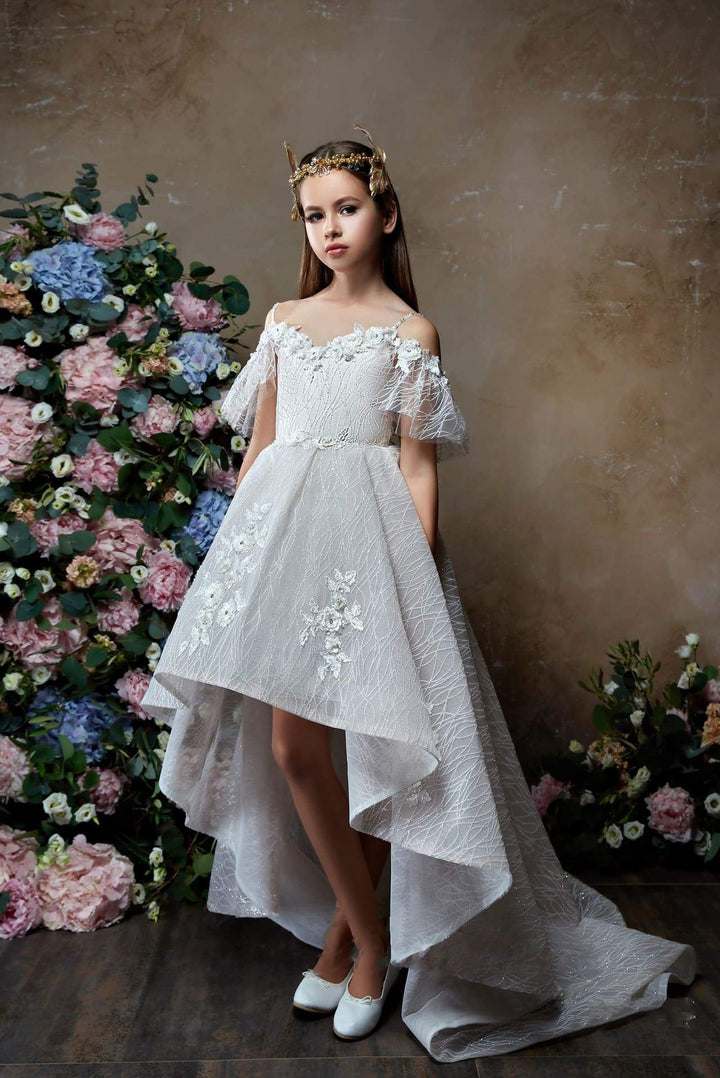 junior bridesmaid boho dresses Jardine Hi-Low Boho Junior Bridesmaid Dress