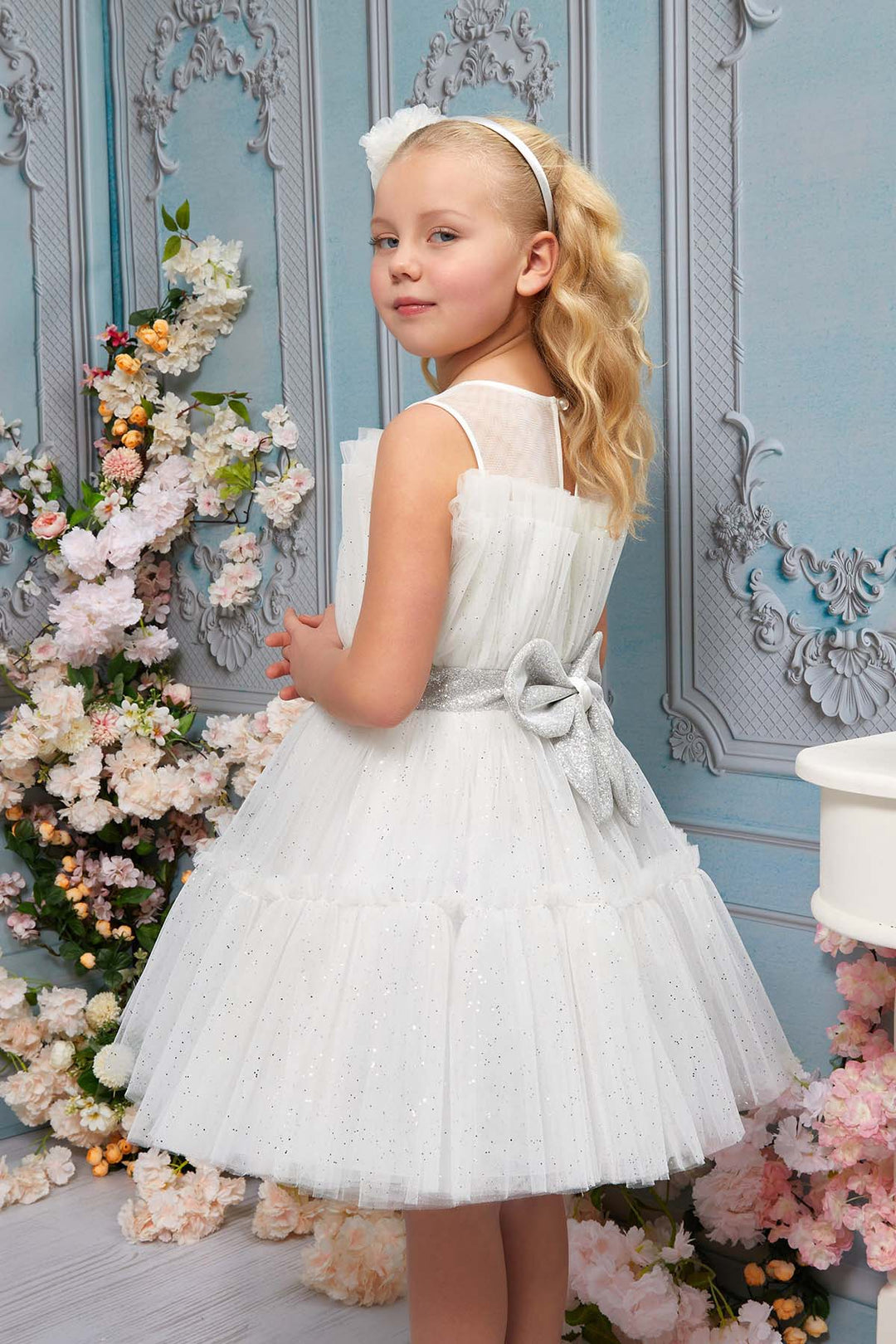 girls dresses party Tween Girls' Ruffle Trim Sequin Party Dress Black / 10Y