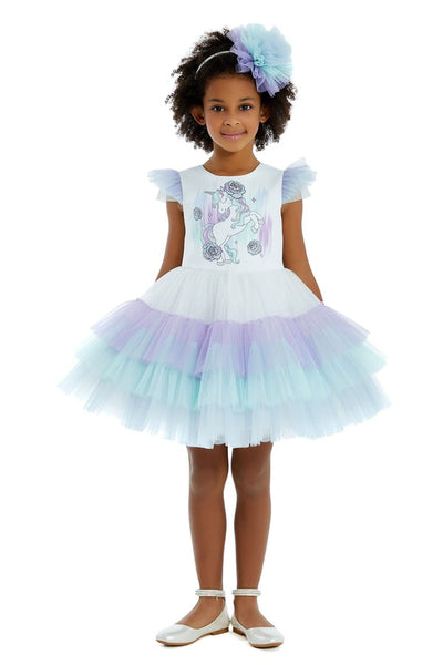 Ombre Blue Tutu Dress Unicorn Birthday Party